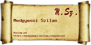 Medgyessi Szilas névjegykártya